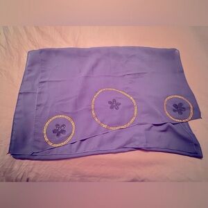 Elegant Navy Blue Women's Dupatta Scarf with Gold Beaded Embellishments